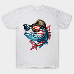 Cool American Bass Fish #1 T-Shirt